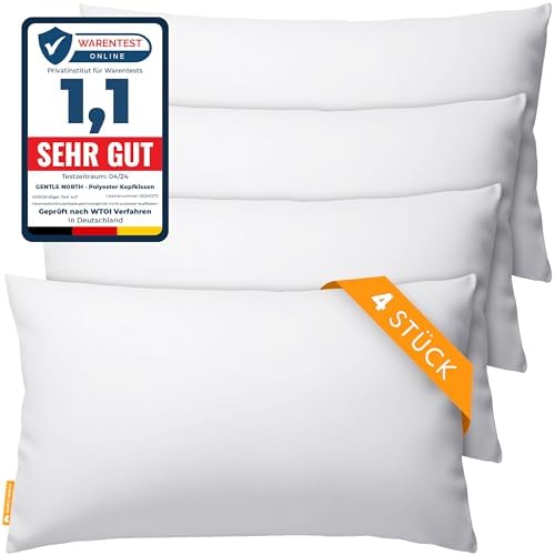Gentle North Pillow (50 x 80 cm), Set of 4 Cushions for Bed and as