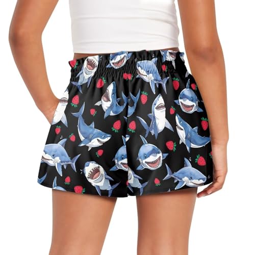 Girls Athletic Shorts 3-16 Kids Cute Summer Shorts Casual Soft Running Dance Yoga Shorts with Pockets2