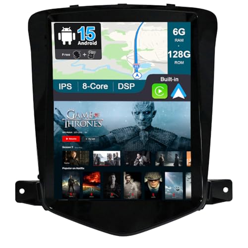 Autoradio Chevrolet Cruze pour remplacer le système d'origine par CarPlay sans fil et écran IPS