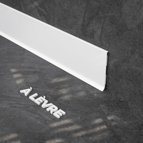 Plinthe à Lèvre PVC - Blanc - 1 m, Lot de 5