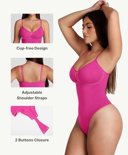 Image of FeelinGirl Shapewear Bodysuit for Women Tummy Control Body Shaper Going Out