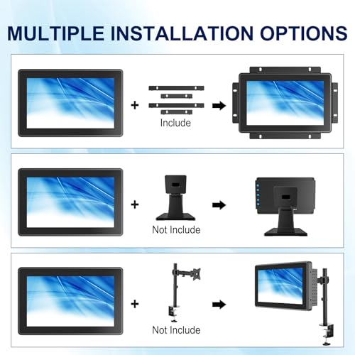 Image of Industrial Capacitive Touch Display 8 Inch 24 /7 Continuous Working Open-Frame Monitor, 1024x768 Capacitive LCD Monitor with VESA Mount for HMI Industrial Equipment