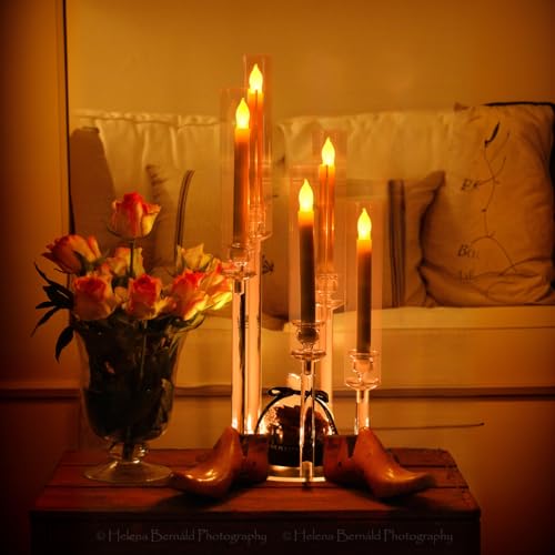 Acrylic Candelabra Centerpiece for Tables Wedding,Clear 5 Arm Candle Stick in Bulk for Party,Brithday,Baby Shower,Halloween,Christmas candelabros para centros de mesa（22Inches） Fit 0.8 LED Candle by VINCIGANT - Image 5
