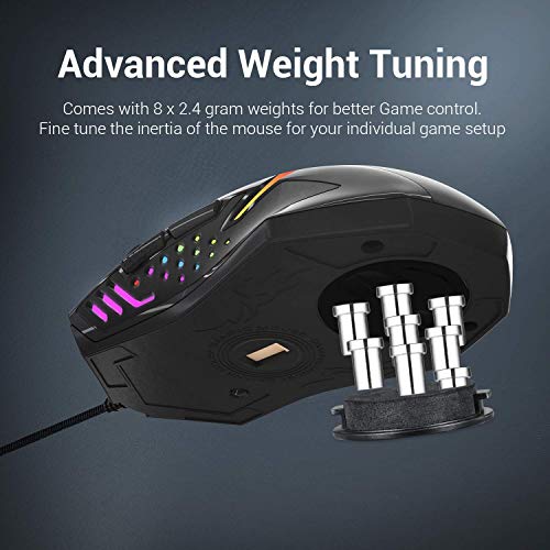 Image of (Renewed) Redragon M601 CENTROPHORUS-2000 /3200DPI Gaming Mouse for PC, 6 Buttons, Weight Tuning Set