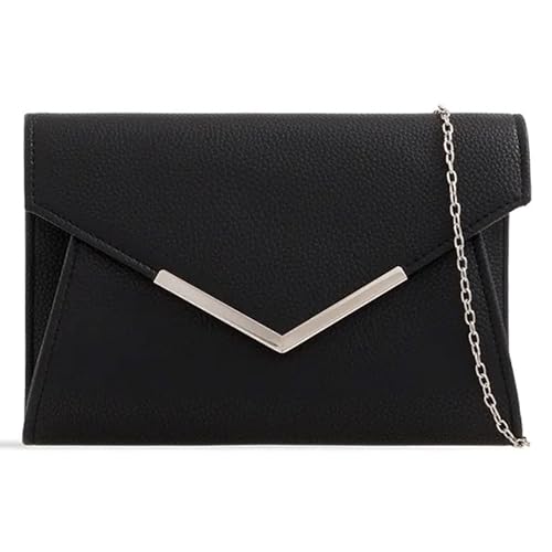 Sac à main en similicuir de style enveloppe avec finitions soignées pour mariage