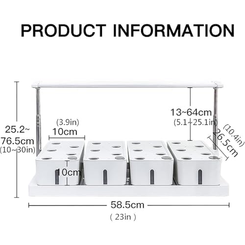 Sistema de cultivo hidropónico, kit de jardín interior de 20 cápsulas con 4 depósitos de agua extraíbles y altura ajustable, 3 tipos de luz LED de crecimiento, ajuste de tiempo libre, para la cocina