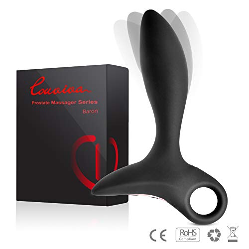 Louviva Mini Masajeador Portátil, Diámetro Interno 3.5cm，10 Modos, Recargable - Negro