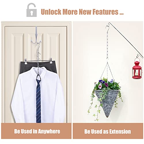 Dticon Hangers Space Saving, Metal Chain Clothes Hanger Organizer With 8 Slots, Magic Foldable Multiple Hangers In One, Collapsible Vertical Space Saver Hangers For Closet Organizer (Pack Of 6) #TOP6