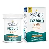 Nordic Naturals Nordic Flora Probiotic Daily - 60 Capsules - 4 Probiotic Strains with 12 Billion Cultures - Optimal Wellness, Immune Support, Digestive Health - Non-GMO, Vegan - 30 Servings