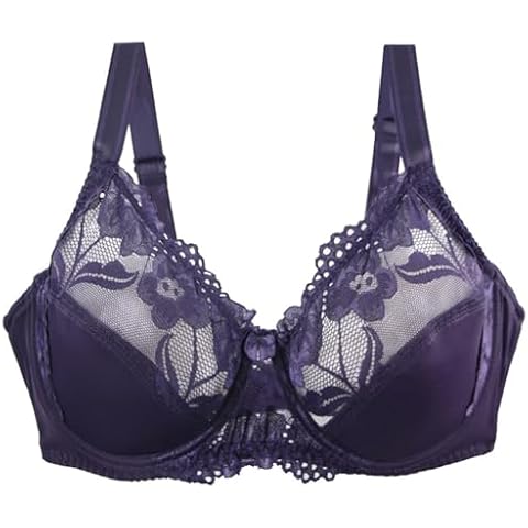AMDOLE Women's Floral Lace Underwired Bra Cover