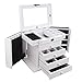 Rowling Extra Large Wooden Jewelry Box/Jewel Case Cabinet Armoire Ring Necklacel Gift Storage Box Organizer Mg002 (White)