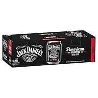 Jack Daniel's American Serve Whiskey & Cola, 10%, 10 x 250 ml Cans (10 pack)