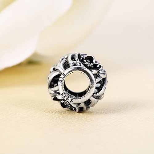 Charm 791409 CZ bola flor negro esmalte para personalizar tu pulsera 5