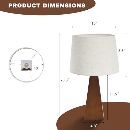 Image of Bamboo Table Lamp, Dimmable Bedside Lamp for Bedroom Decor