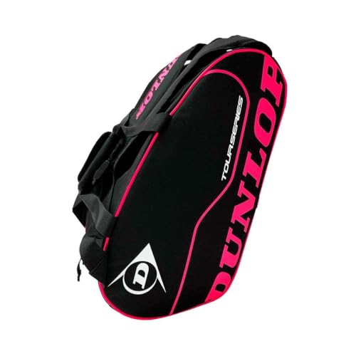 Dunlop 10316685 DAC PDL Dunlop Tour Intro Paletero, Tamaño mediano con 2 compartimentos, Material 100% Poliéster, Negro y Rosa
