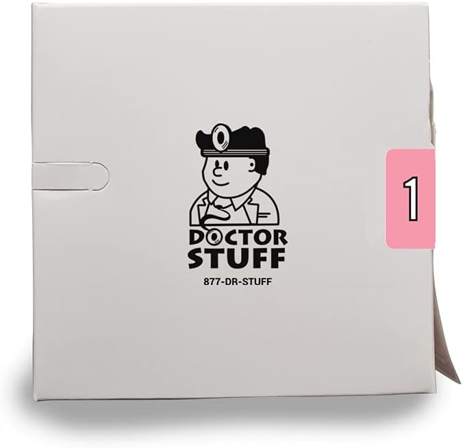 Doctor Stuff - File Folder Labels, Number 1, Barkley/SYCOM FNDBM Match - BXNM Series Chart Stickers, Pink, 1-1/2" x 1-1/2", #1, 500/Roll