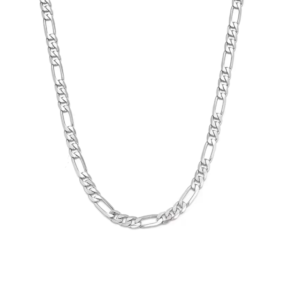 lavsh Stylish Stainless Steel Figaro Chain for Men - Masculine Neck Chain for Men for a Bold and Trendy Look-picture-1