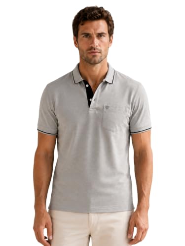 Image of Lux Cozi Men's T-Shirt with Chest Pocket | Polo T-Shirt for Man | Plain Casual Stylish | Half Sleeve| Cotton Blend Collar Polo T-Shirts for Men