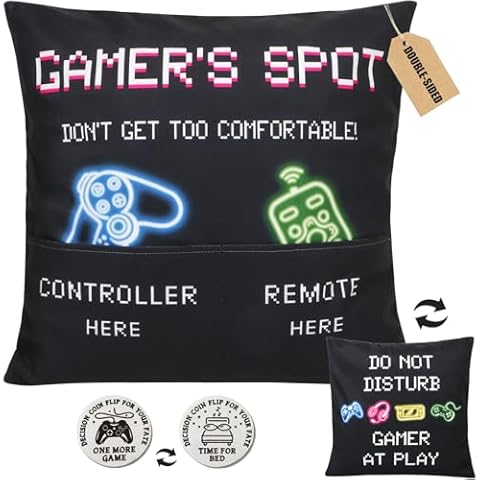 BETESSIN Gaming Pillow Cover with Coin Cover