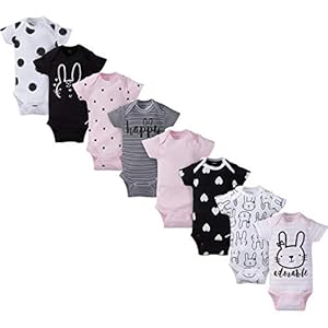 Gerber Baby Girls’ 8-Pack Short Sleeve Onesies Bodysuits