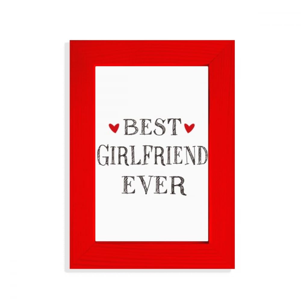 Cadre photo cœur rouge Best girlfriend ever pour célébrer votre amour