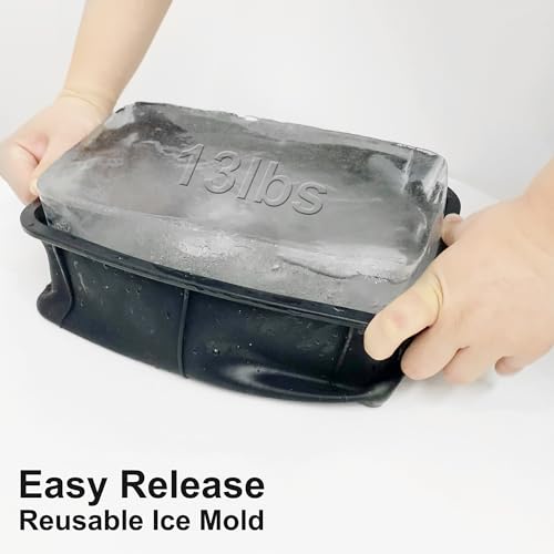 Molde gigante para hielo bloc de silicona reutilizable miniatura 3