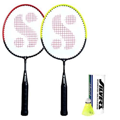 Silver's Junior Pedal Combo-5 (2 Badminton Rackets, 3 Plastic Shu...