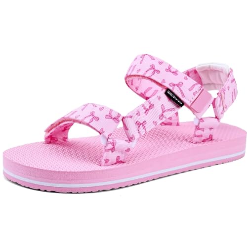 Image of WateLves Kids Sandals Boys Girls Lightweight Non-slip Athletic Sandals with Adjustable Webbing for Hiking Walking Beach Water Sports