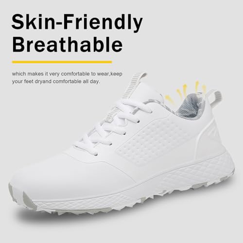 ULTIANT Women Golf Shoes Spikeless Waterproof Golf Sport Sneakers Size5-9.53