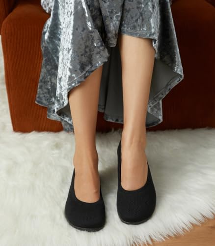 Arromic Wide Toe Box Flats Comfortable Women Flats Shoes Knit Dressy Ballet Flats3