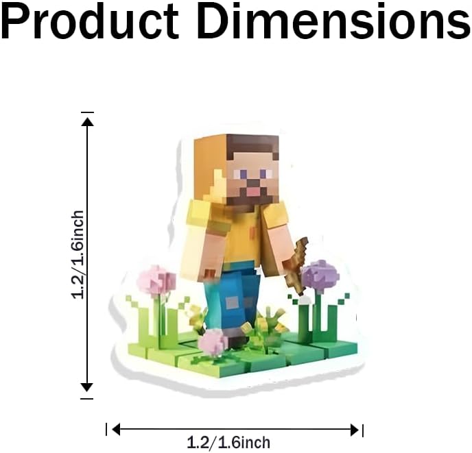 100 PCS MC Game-Themed Sticker Set Pixel Art Decorative Stickers for Notebooks & Diaries