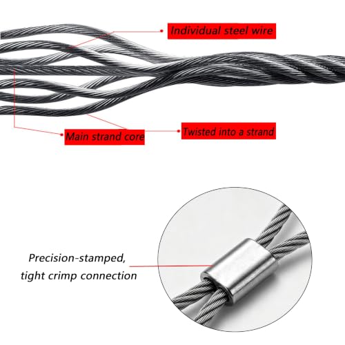Red de cable de acero inoxidable 2x3m para protección en balcón y escaleras 4
