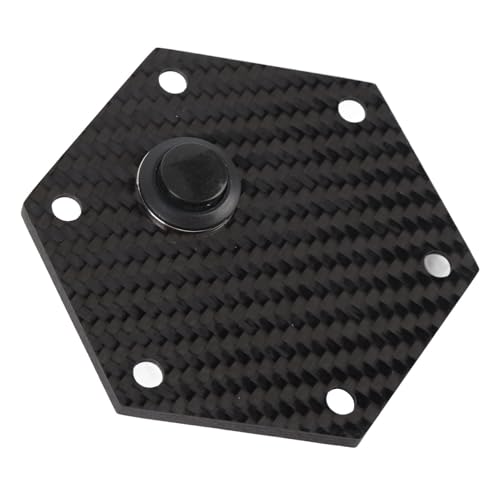 Cubierta de Bocina de Volante de 6 Orificios Tapa Central Fibra Carbono para Volantes de 6 Pernos