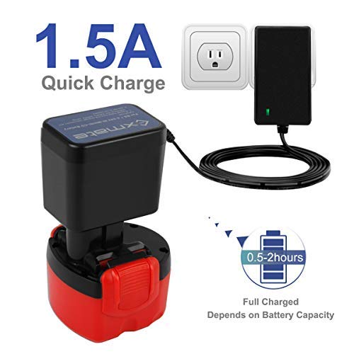 Exmate 7.2-24V Cargador de batería para Bosch 9.6V 12V 14.4V 18V 24V Ni-MH/Ni-CD Baterías Tipo cápsula (No para baterías de Ion-Litio)
