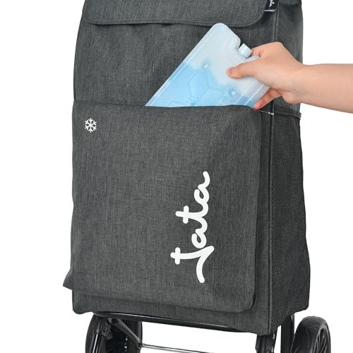 Miniatura 5 de Jata Hcar2504 - Carro De La Compra 2 Ruedas. De 40l Con Bolsa Refrigerante Para Congelados. Carga Hasta 30 Kg. Bolsillos Laterales Y Trasero. Chasis De Acero. Ligero