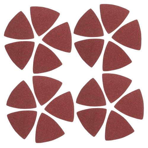 HEALEEP 20pcs Sanding Paper Pad for Triangle Sandpaper Block for Wood Metal Plastic Grit Handheld Sandpaper