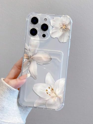 Paekabao Home �N���A�t���[�����X�}�z�P�[�X iPhone�Ή� �s���N�̉ԃf�U�C�� �J�[�h�z���_�[�t�� 'Everything Happens For a Reason' (iPhone 16 Plus�AClear1)