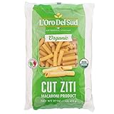 Organic Ziti Pasta, 4 pack, 100% Durum Wheat, Italian Pasta, Bow-Tie Pasta, Premium Quality Product of Italy 16 Ounce (4 Pack) by L'Oro del Sud.