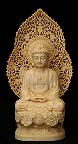 Amazon｜天然つげ 手彫り サンボ ブッダ メディスンブッダ & 釈迦仏