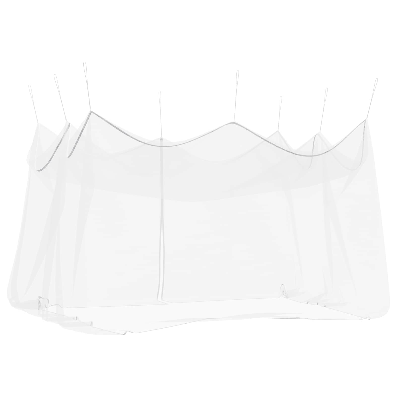 Garten Mücken Netz 156 Mesh aus Polyester, weiß 3 x 4,5 x 2,5 m mit Reißverschluss, 8 m Seil, für Terrasse Balkon Zelt Hängematte und Outdoor