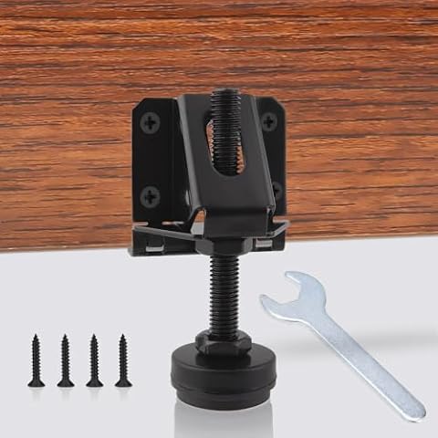 Tahikem 4 Pack Heavy Duty Leveling Feet, Black Furniture Levelers Leg, Adjustable Load Levelers Foot, Leveling Height for Workbench Cabinet Pool Table Bench Machine Cabinet Feet - 4000lb Load Capacity Cover