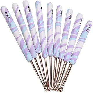 Coopay Crochet Hooks Set, Ergonomic Crochet Hooks UK Sizes, Warm Crochet Hooks Sets Soft Grip for Arthritic Hands, Wool Clay Crochet Needles for Amigurumi Projects, Beginners Crochet Gift Kit