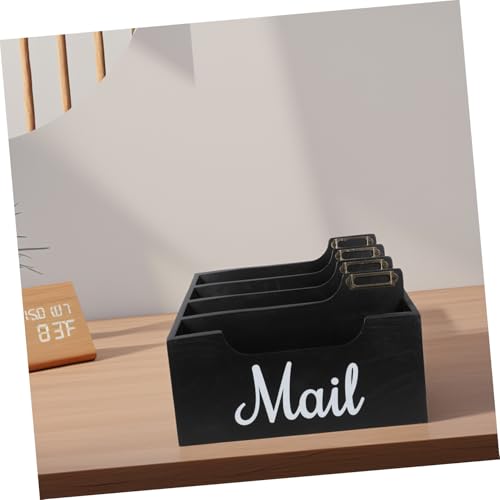 Organiseur de bureau en bois à compartiments pour courriers et documents - 6