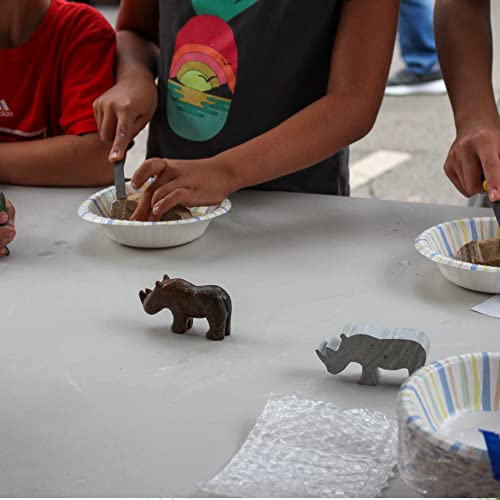 Studiostone Creative Rhinoceros Soapstone Sculpture Stone Carving Diy Arts Crafts Kit Kids Adults #TOP6