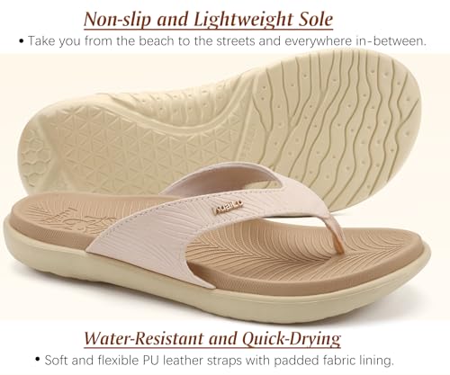 Image of KuaiLu Women's Orthotic Arch Support Flip Flop Sandals
