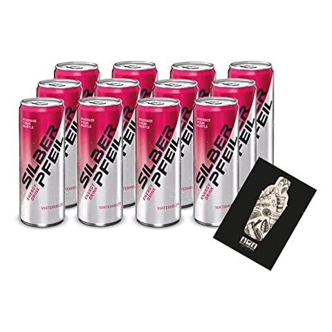 Silberpfeil 12er Set Energy Drink Watermelon Wassermelone 12x 0,25L inkl. Pfand EINWEG Cover