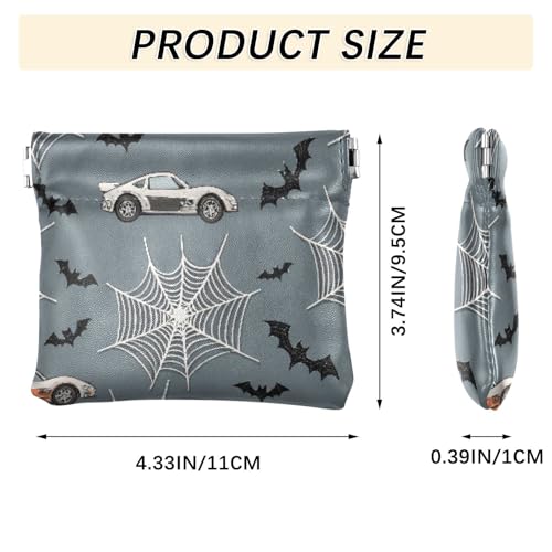 Race Cars Coin Purse Leather Pouch Change Purse, Squeeze Coin Pouch for Cards, Keys & Lipsticks, Unisex3