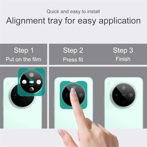Image of 4youquality Back Camera Lens Protector for Vivo Y500 Pro (1 Pack) | 9H Tempered Glass Camera Guard | Military-Grade Protection | Ultra Clear HD | Bubble-Free Easy Installation | Case Friendly Design