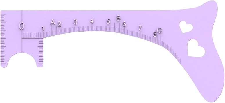 Eyebrow Stencil Ruler 4in1 Reusable Template Eyeliner Makeup Tool Purple