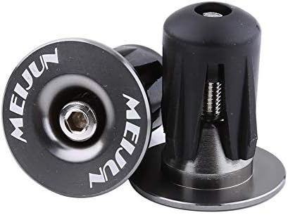 MAGT Bike Handlebar End Plugs, 2pcs Universal Aluminum Bicycle Handlebars Bar Grips End Plugs Road Bicycle Handlebars Caps Bike Accessory for Road Mountain Bike MTB (Titanium)